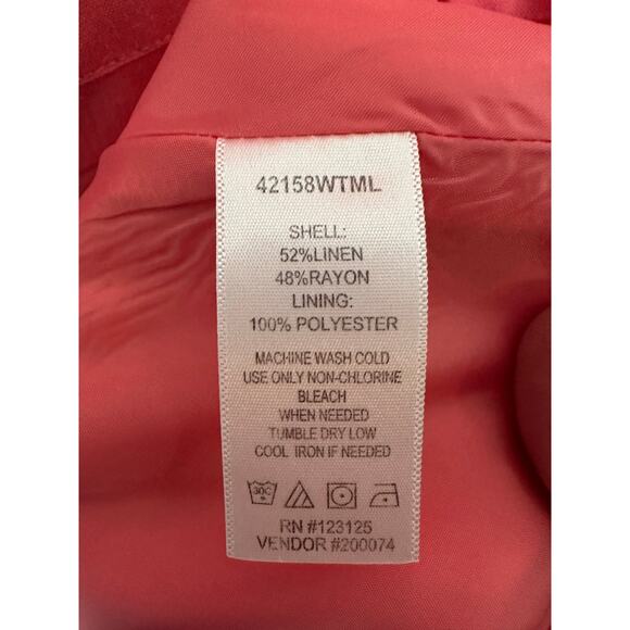 Chadwick’s Boston women’s linen dress sleeveless fit & flare plus size summer - Picture 6 of 11